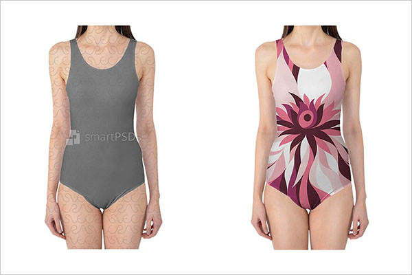 Swimsuit Dress Design Mockup