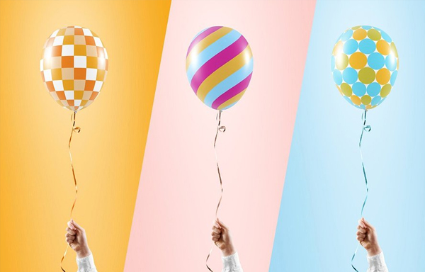 Colorful Balloon Mockup