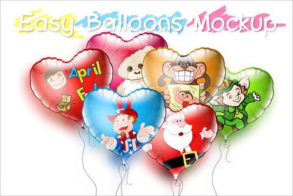 Balloons Mockup