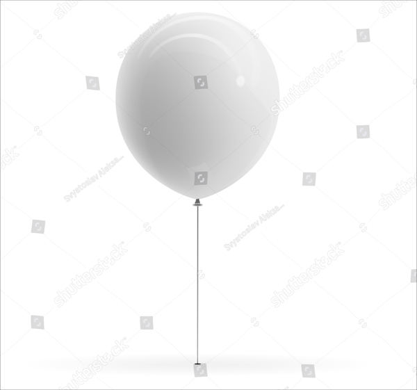 Blank Balloon Realistic Mockup