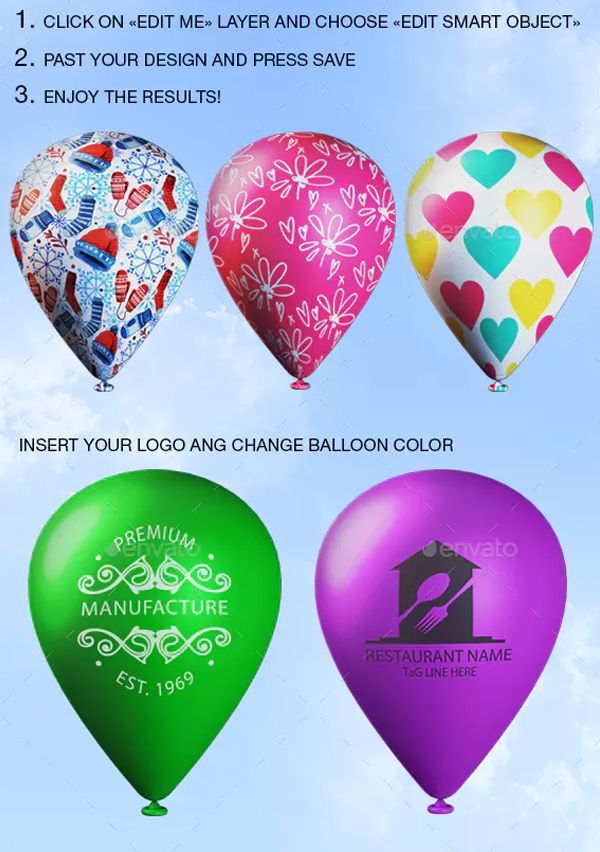 Realistic Balloon Mock-up