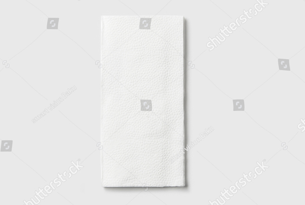 White Paper Napkin Mockup