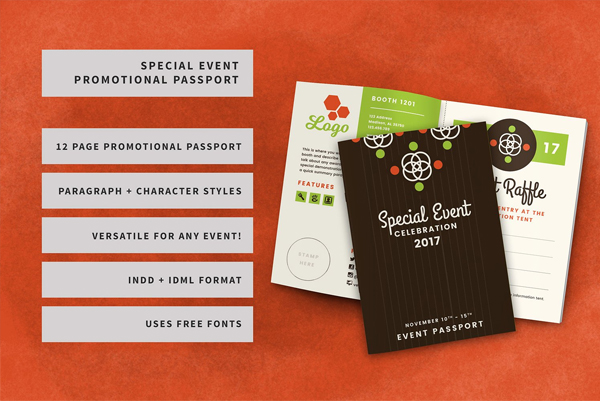 Special Event Promotional Passport Mockup