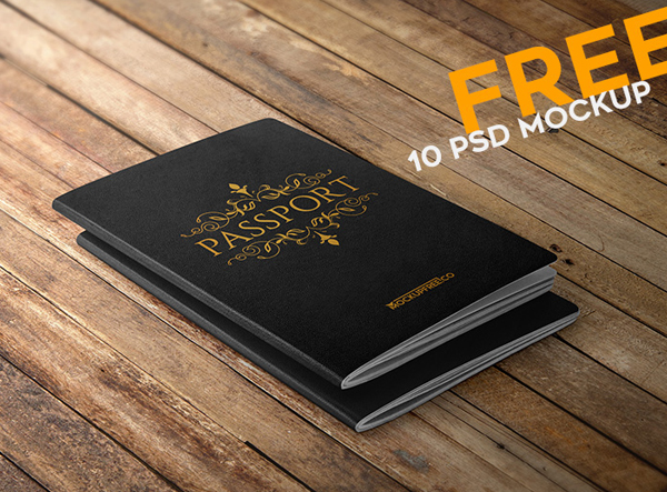 Free PSD Passport Mockups