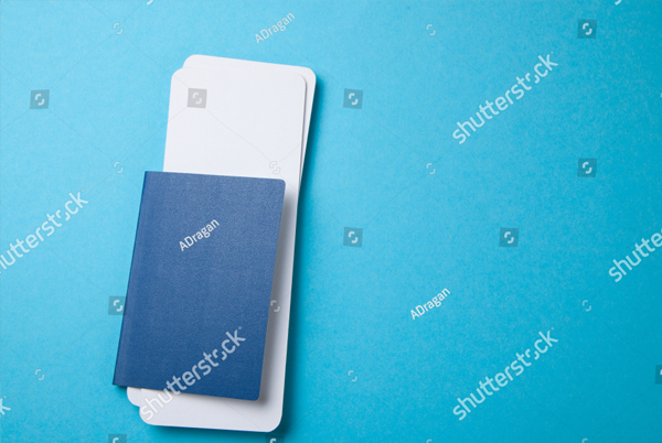 Blank Passport and Air Tickets Mockup