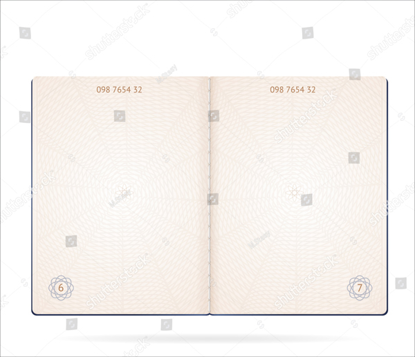 Blank Realistic 3D Passport Mockup
