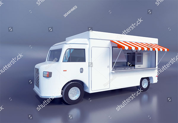 3D illustration Food Truck Design
