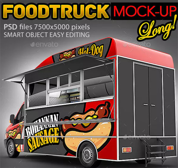 Food Truck Hot Dog Mock-Up