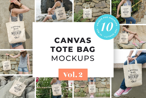 Canvas Tote Bag Mockups Pack