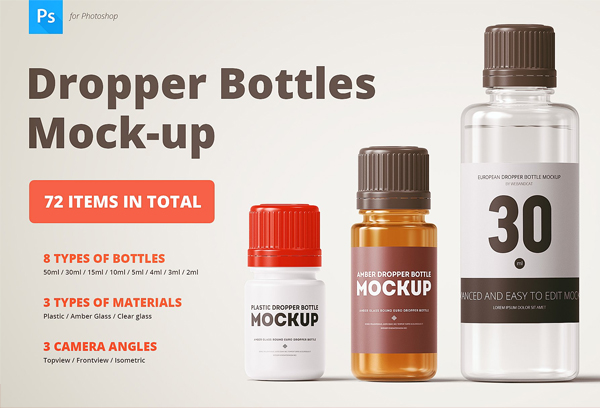 Medicine Dropper Bottle Mockup