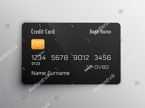 Vector Credit Debit Card Mockup