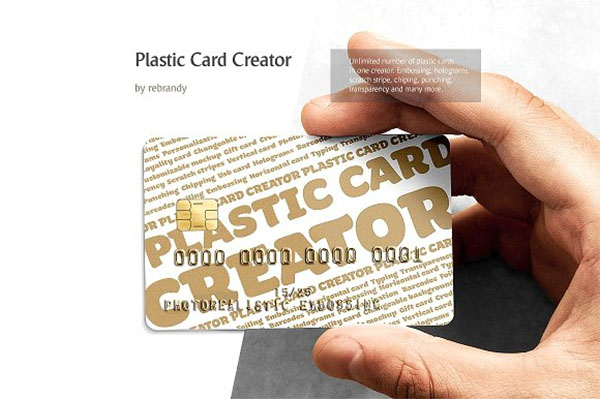 Plastic Credit Card PSD Mockup