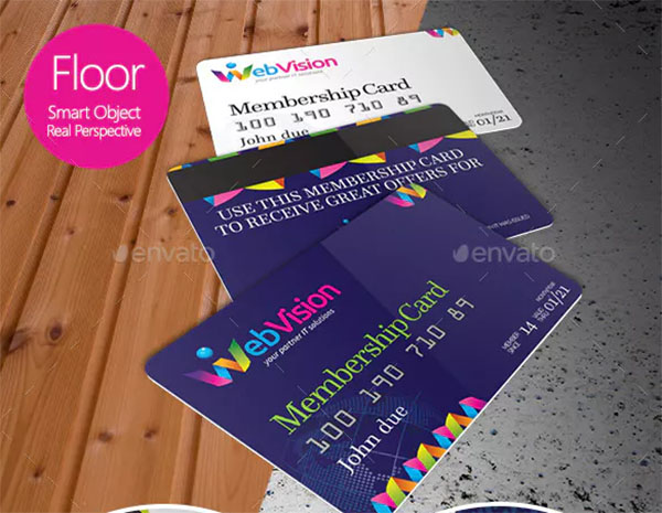 Membership Card and Credit Card Mockup