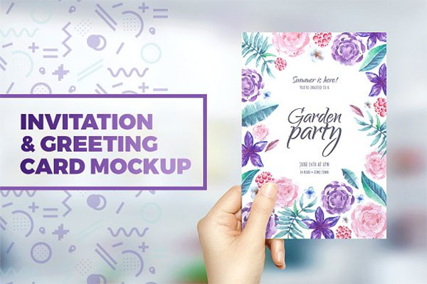 Invitation & Greeting Card PSD Mockup