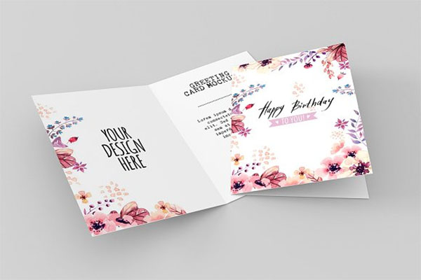 Invitation & Greeting Card Mockup PSD Design