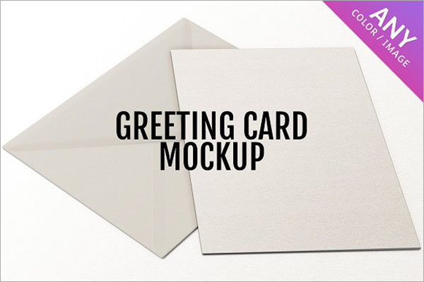 Greeting Card PSD Mockup Design