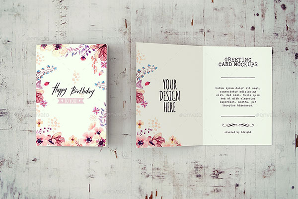 Invitation & Greeting Card Mockup Design