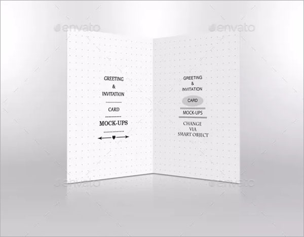 Invitation and Greeting Card Mockup PSD Design