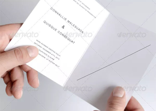 Invitation and Greeting Card Mock-Up Template