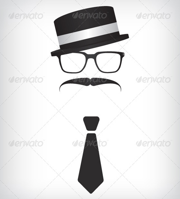 Hipster with Tie and Glasses