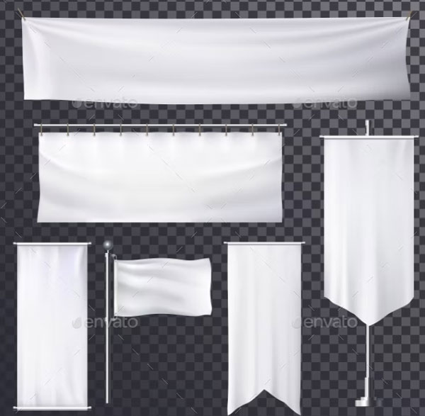 Hanging Blank Poster or Banner Frame Template