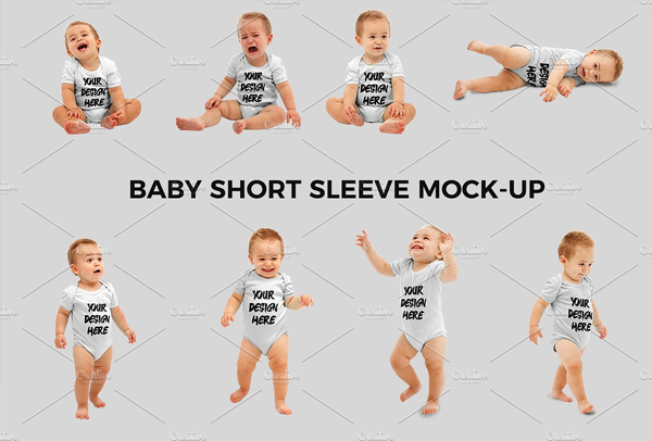 Baby Short Sleeve Mock-up