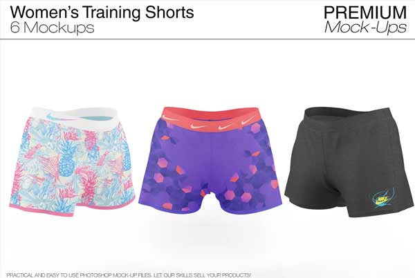 Women's Training Shorts Mockup