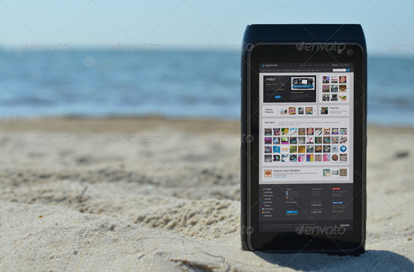 Phone in Beach Mock-ups