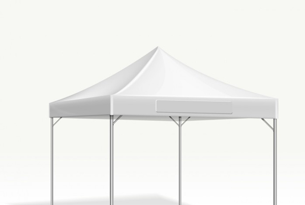 Mobile Marquee Tent for Trade Show Vector Mockup