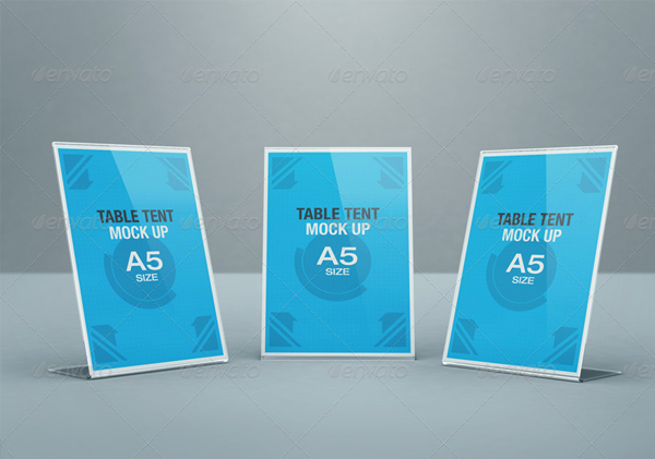 Realistic Table Tent Mock-up