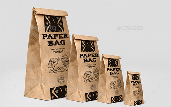 Paper Bag Mockup Design Template