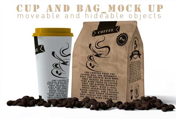 Cup and Paper Bag Mock Up