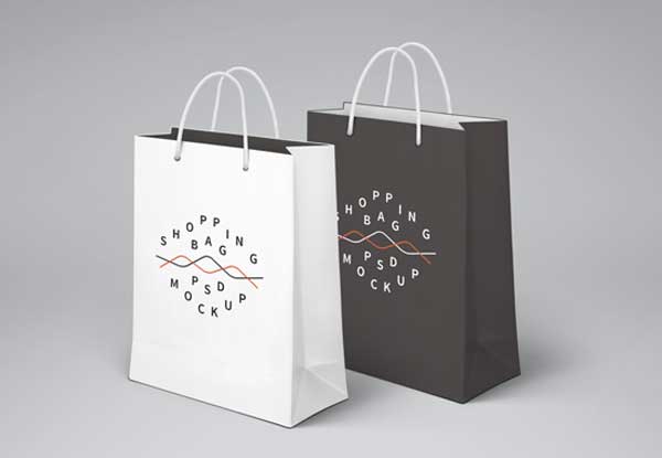 Free Paper Shopping Bag PSD MockUp