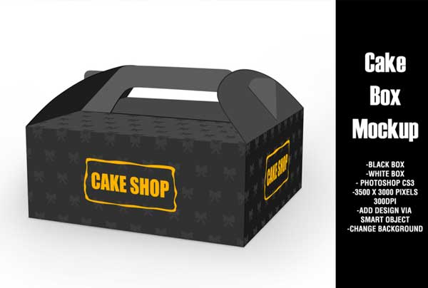 Cake Box Mockup Template
