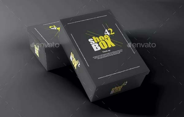 Shoe Box Mockup Template Design