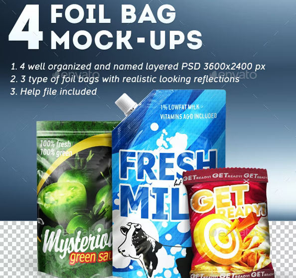 Foil Bag Mock-ups