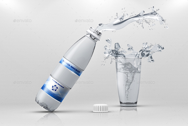 Simple Water Bottle Mockup