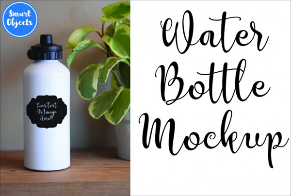 Modern Water Bottle Mockup