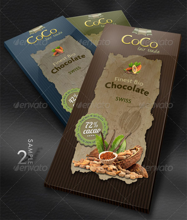 Bar of Chocolate Packaging Mock-Up