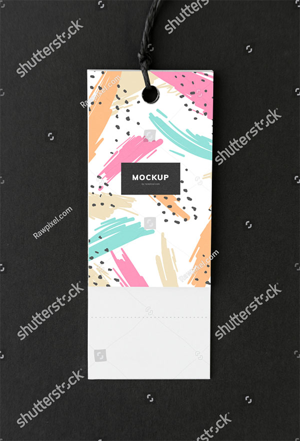 Colorful Bookmark Tag Mockup Design