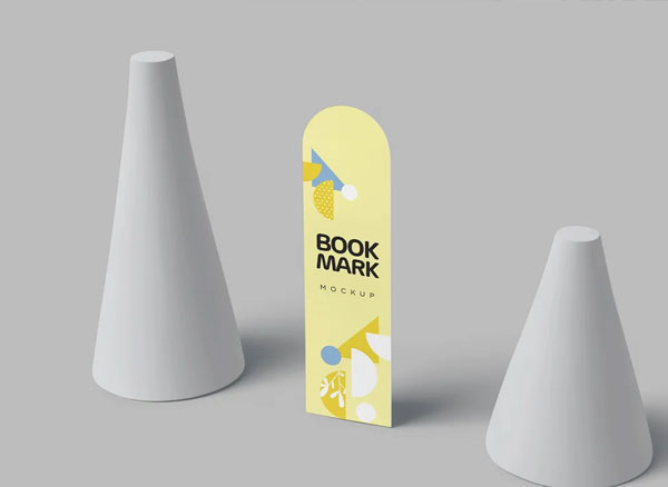 Top Rounded Bookmark Mockups