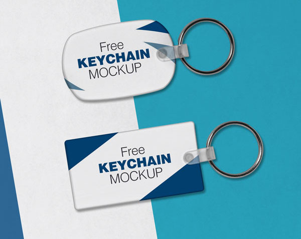 Free Keychain Mock-Up PSD Files