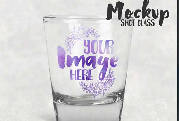 Shot Glass Mockup Design Template