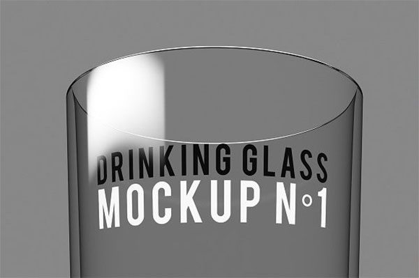 Drinking Glass Mockup Template