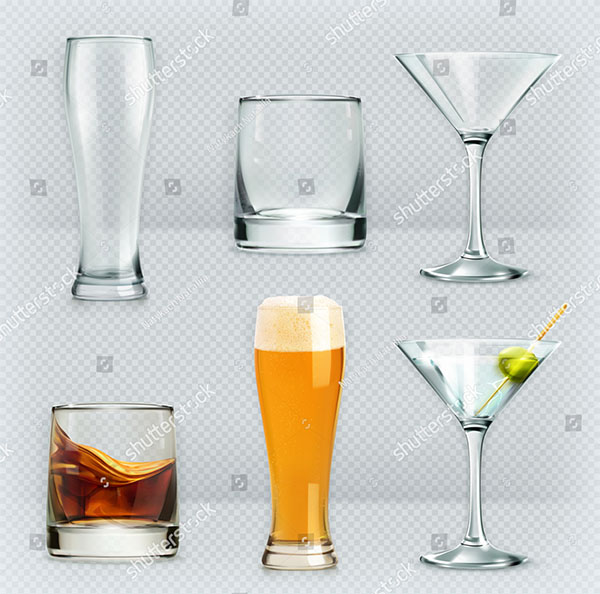 Alcohol Drink Vector Set
