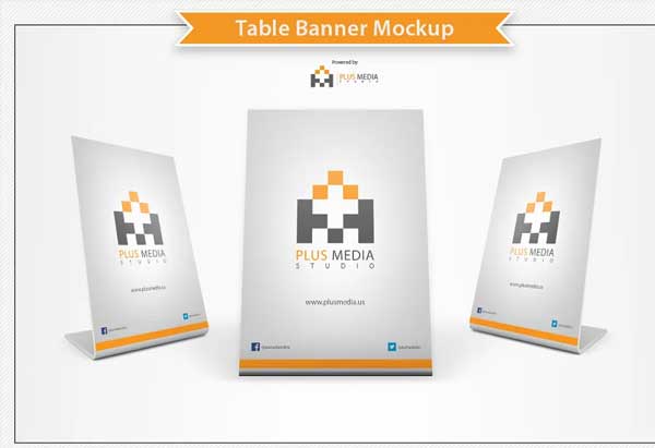 Mini Table Banner Mockup Template