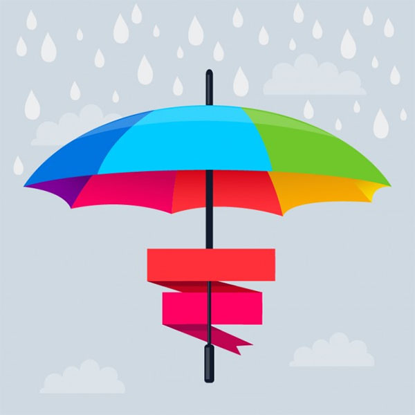 Free Vector Rainbow Umbrella