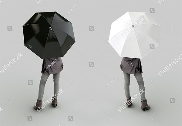 Black and White Umbrella Mockups