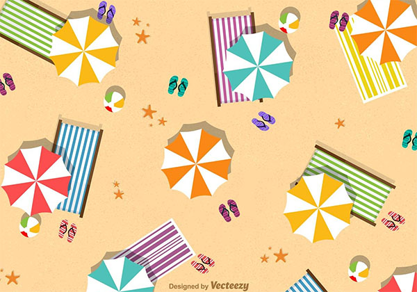 Free Vector Summer Beach Umbrella Design