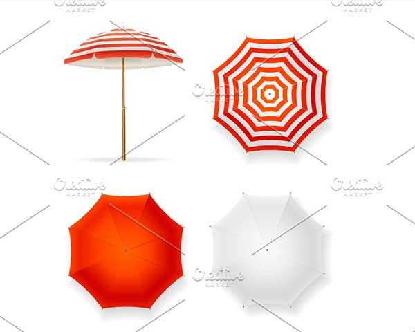 Vector Illustration Umbrella Mock-Up